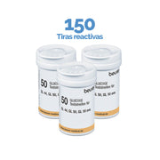 150 Tiras Reactivas TR44 para glucómetro Beurer GL44 / GL50 | Marca Beurer
