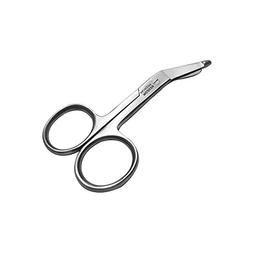 Tijera Angulada con Botón de Seguridad – Acero Inoxidable | Varias Medidas | Marca Hergom Medical