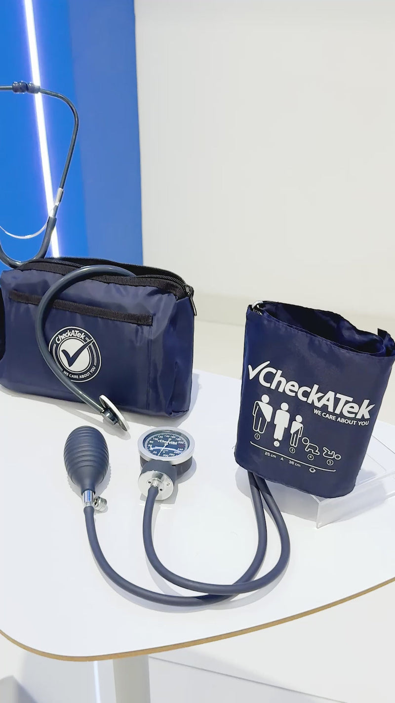 Kit Baumanómetro Aneriode y Estetoscopio Doble Checkatek para Adulto | Marca Checkatek