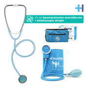 Kit Baumanómetro Aneroide y Estetoscopio Simple Transparente Checkatek para Adulto | Marca Checkatek