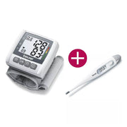 Kit Baumanómetro Digital de Muñeca BC30 con Termómetro Clínico Digital FT09 | Marca Beurer