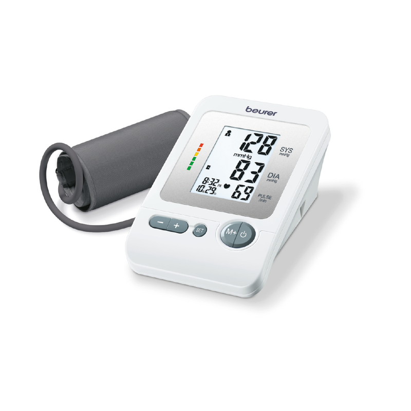 Baumanómetro Digital de Brazo BM26 | Monitor de Presión con Indicador de Riesgo y Detección de Ritmos Irregulares | Marca Beurer