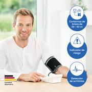Baumanómetro Digital de Brazo BM26 | Monitor de Presión con Indicador de Riesgo y Detección de Ritmos Irregulares | Marca Beurer