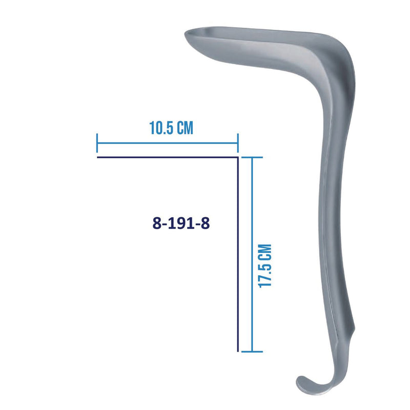 Valva Vaginal de Sims de Acero Inoxidable | Instrumental Ginecológico | Marca Hergom Medical