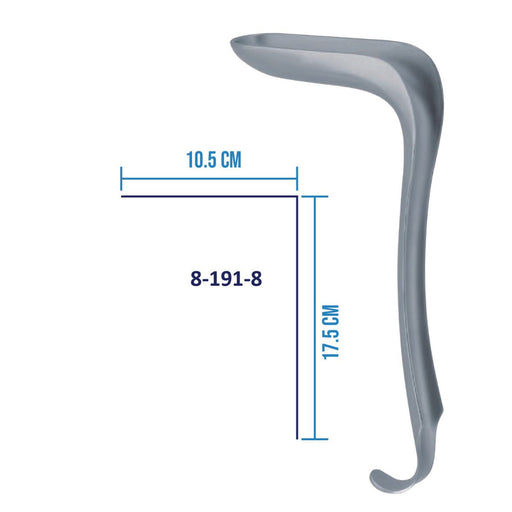 Valva Vaginal de Sims de Acero Inoxidable | Instrumental Ginecológico | Marca Hergom Medical