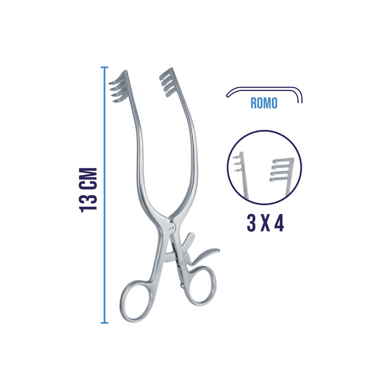 Retractor Weitlaner de Acero Inoxidable Premium | Variantes y Tamaños Disponibles | Marca Hergom