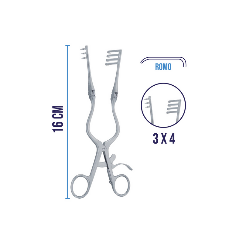Retractor Weitlaner con Ramas Flexibles de Acero Inoxidable Alemán | Marca Hergom