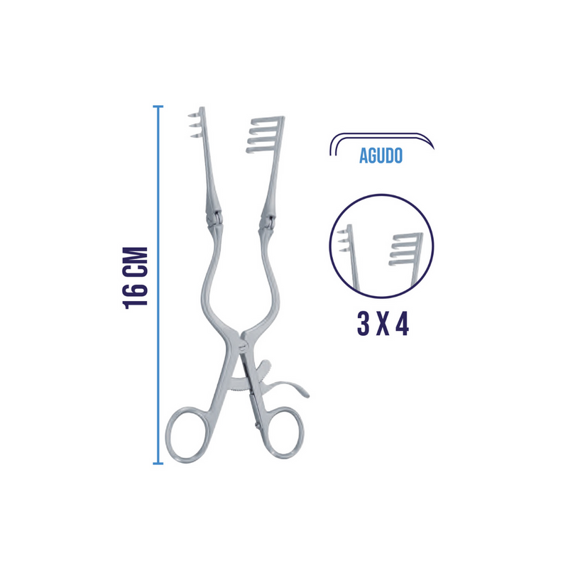 Retractor Weitlaner con Ramas Flexibles de Acero Inoxidable Alemán | Marca Hergom