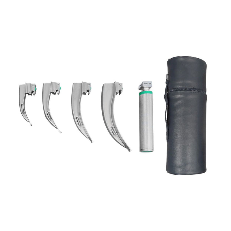 Estuche de laringoscopio McIntosh fibra óptica | Hergom Medical | Acero inoxidable