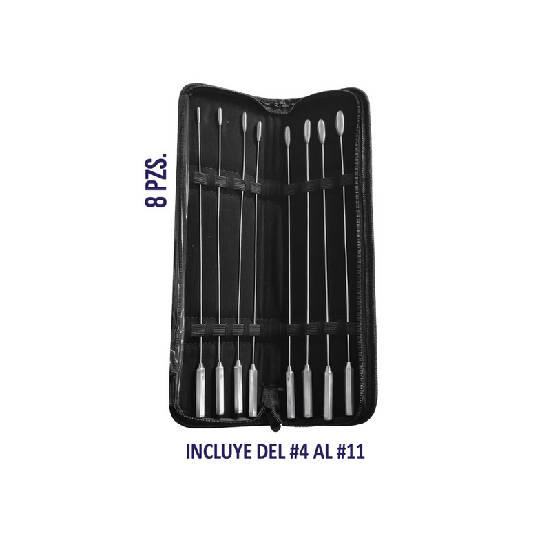 Set de Dilatadores de Bakes Hergom Silvery | Acero inoxidable