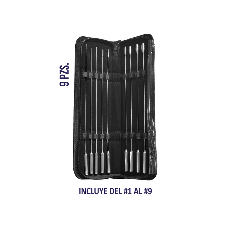 Set de Dilatadores de Bakes Hergom Silvery | Acero inoxidable