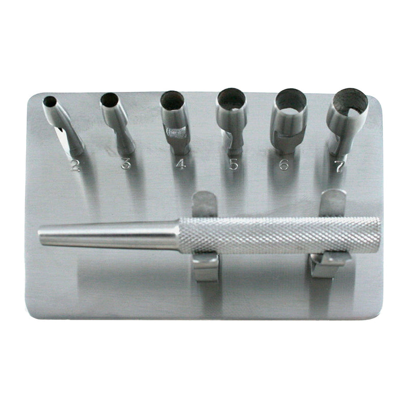 Set Punch Dérmico Keyes de Acero Inoxidable con Puntas Intercambiables | Marca Hergom Medical