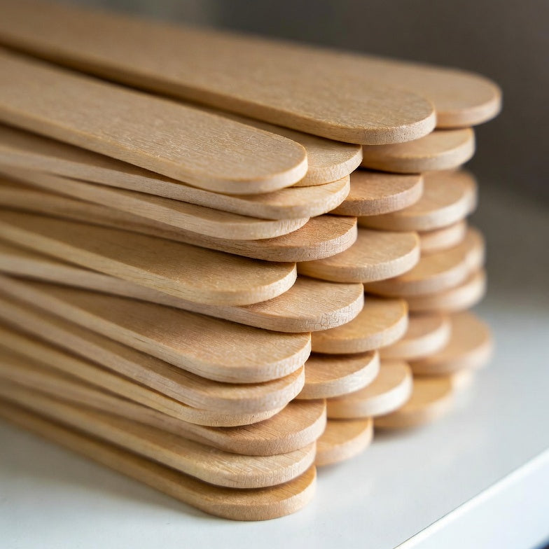 Abatelenguas de Madera Pulida sin Astillas | Uso Médico, Escolar y Belleza