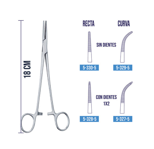 Pinza Adson Quirúrgica de Acero Inoxidable | Hergom Medical