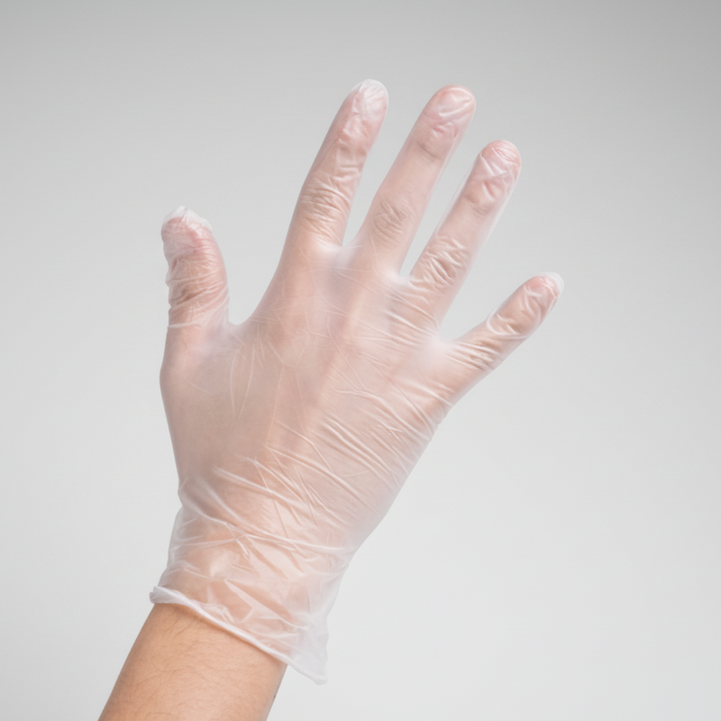 Guantes de Vinilo para Examen - Caja con 100 Piezas Libres de Polvo