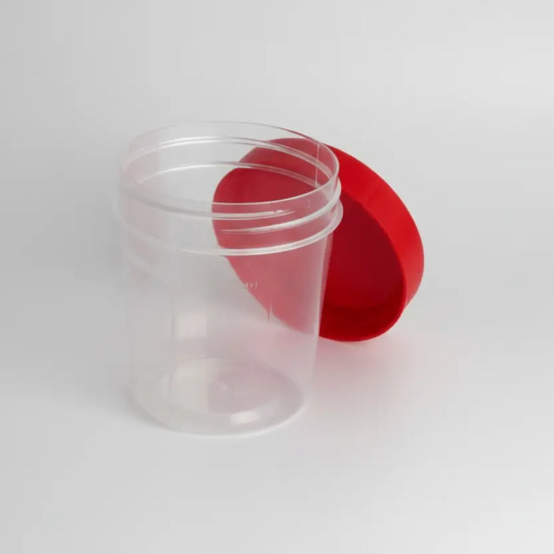 Vaso Coprológico con Tapa de Rosca 110ml - Recolector de Muestra