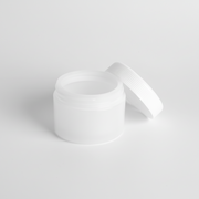 frasco vacio de plastico con tapa texturizada para muestras de laboratorio